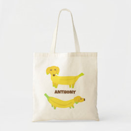 Niedliche Bananenhunde Personalisiert Tragetasche