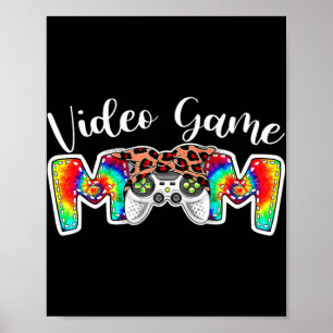 Niedliche Bandana Video Game Mama Sport Gefärbte K Poster