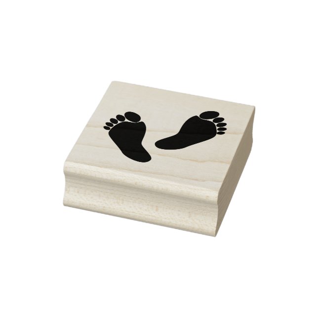 Niedliche Barefoot Feet 2 Zoll Square Tinte Briefm Gummistempel (Stempel)