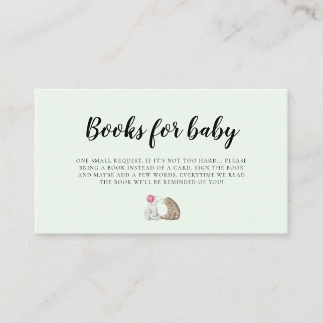 Niedliche Bären Babyduschkarte Begleitkarte (Vorderseite)