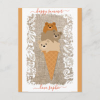 Niedliche Bären Eiscreme Cone Happy Summer