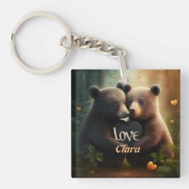 Niedliche Bären in der Liebe Schlüsselanhänger