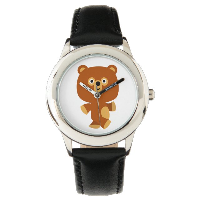 Niedliche Bärenbeobachtung für Cartoon Armbanduhr (Vorderseite)