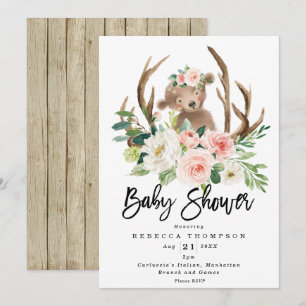 niedliche Bärenblume Moderne Babydusche Einladung