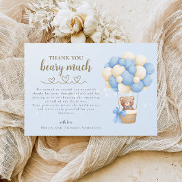 Niedliche Bärenbotschaft Kinderdusche Dankeskarte