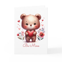 Niedliche Bärenherz-benutzerdefinierte Valentinsta