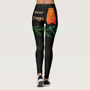 Niedliche Bärenhugs Zitat Safari Orange Black Leggings