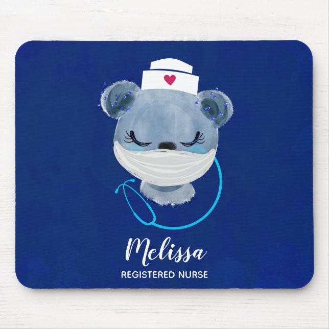 Niedliche Bärennahrung mit einer medizinischen Mas Mousepad (Vorne)