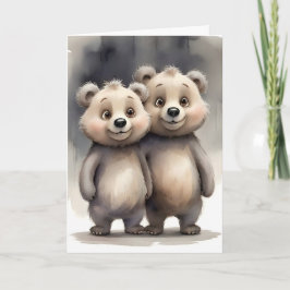 Niedliche Bärenschmuck Best Friends Buddies Portra Karte