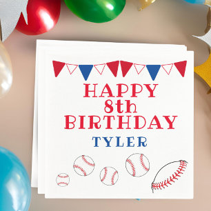 Niedliche Baseball-Jagdflagge Ball Boy Geburtstags Serviette