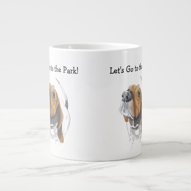 Niedliche Basisfarben-Illustration Jumbo-Tasse (Vorderseite)