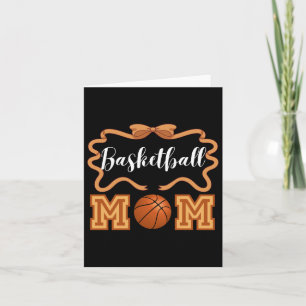 Niedliche Basketball Mama Coquette Ribbon Bow Mutt Karte