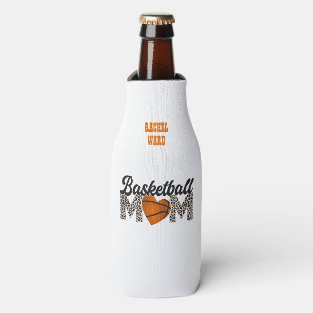 Niedliche Basketball-Mama Flaschenkühler (Flaschenvorderseite)