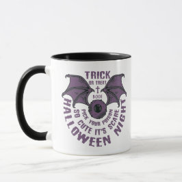 Niedliche Bat Halloween Tasse - Trick oder Trete
