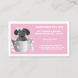 Niedliche Bathwanne Pet Groomer Business Card Visitenkarte