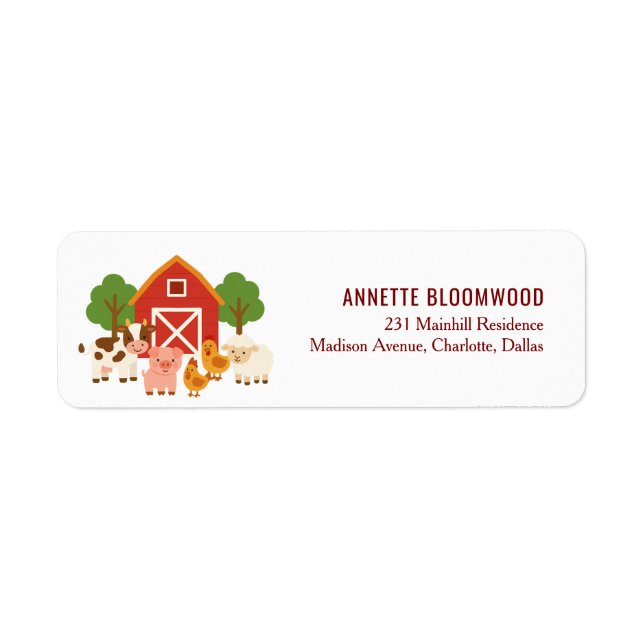Niedliche Bauernhoftiere Kühe Schweinefleisch Kind (Vorne)