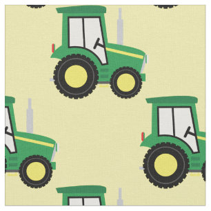 Niedliche Bauernkinder Traktor gelb Stoff