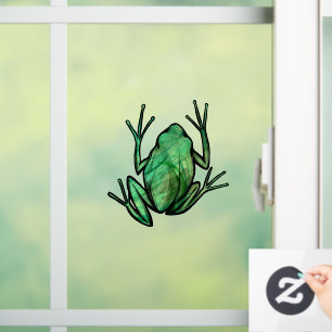 Niedliche Baumfrosche Kunstfrosche I Liebe Frösche Fensteraufkleber