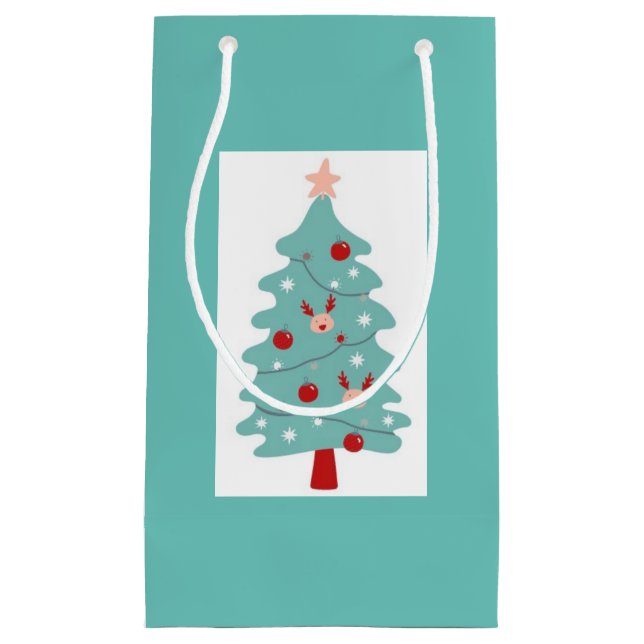 Niedliche Baumgeschenktasche (Meeresfrüchte) Kleine Geschenktüte (Vorderseite)