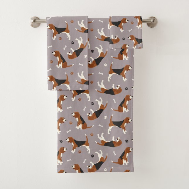 Niedliche Beagles Badhandtuch Set (Insitu)