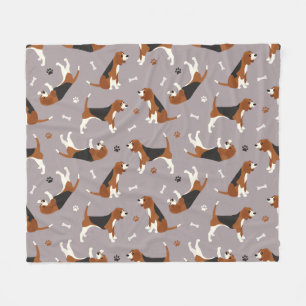 Niedliche Beagles Fleecedecke