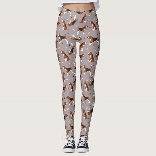 Niedliche Beagles Leggings (Vorderseite)