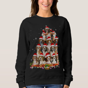 Niedliche Beagles Weihnachtsbaum Dog Santa Xmas T- Sweatshirt