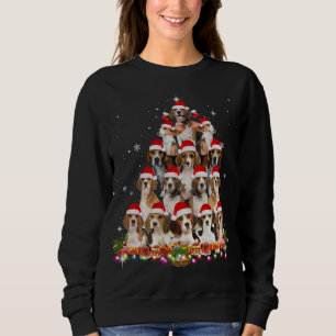 Niedliche Beagles Weihnachtsbaum Hund Weihnachten Sweatshirt