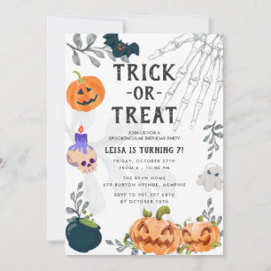 Niedliche Beängstigende Monster Kids Halloween Par Einladung