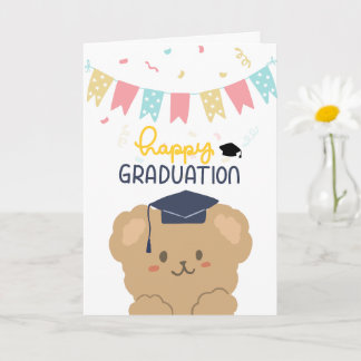 Niedliche Bear Happy Abschluss Card Karte