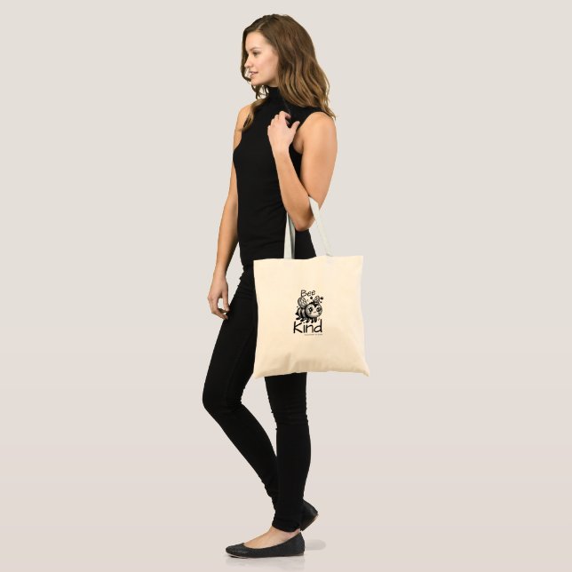 Niedliche BEE KIND Schwarz Tragetasche (Vorderseite (Model))