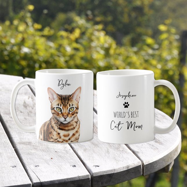 Niedliche Bengalische Katze Beste Mama/Vater Kaffeetasse (Von Creator hochgeladen)