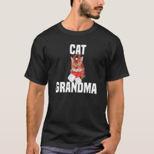 Niedliche Bengalische Katze mit Rentierkatze Oma T-Shirt