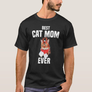 Niedliche Bengalische Katze mit Rentierkostüm Best T-Shirt