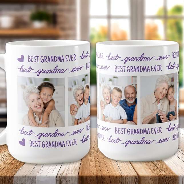 Niedliche benutzerdefinierte beste GRANDMA je 4 Fo Kaffeetasse (Von Creator hochgeladen)