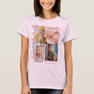 Niedliche benutzerdefinierte Liebe Vorlage Foto ro T-Shirt