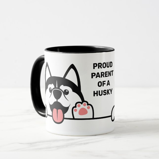 Niedliche benutzerdefinierte Tasse für Sibirien Hu (Vorderseite Links)