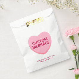 Niedliche benutzerdefinierte Textnachricht Rosa Ge Geschenktütchen