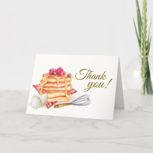 Niedliche Berry Pancake Egg Whisk Brunch Babydusch Dankeskarte