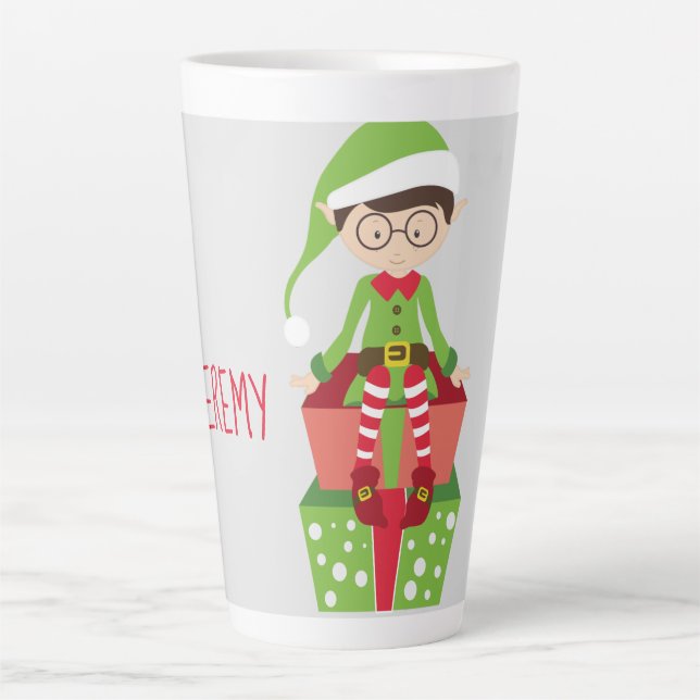 Niedliche Bespekklerelf Personalisiert Milchtasse (Vorderseite)
