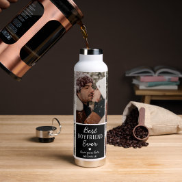 Niedliche "Best Boyfriend Ever" 5 FotoCollage Trinkflasche