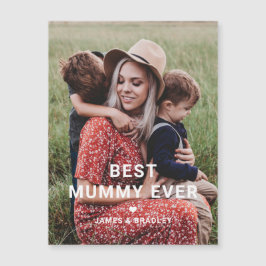 Niedliche BEST MUMMY JE Foto der Mutter Magnetkarte