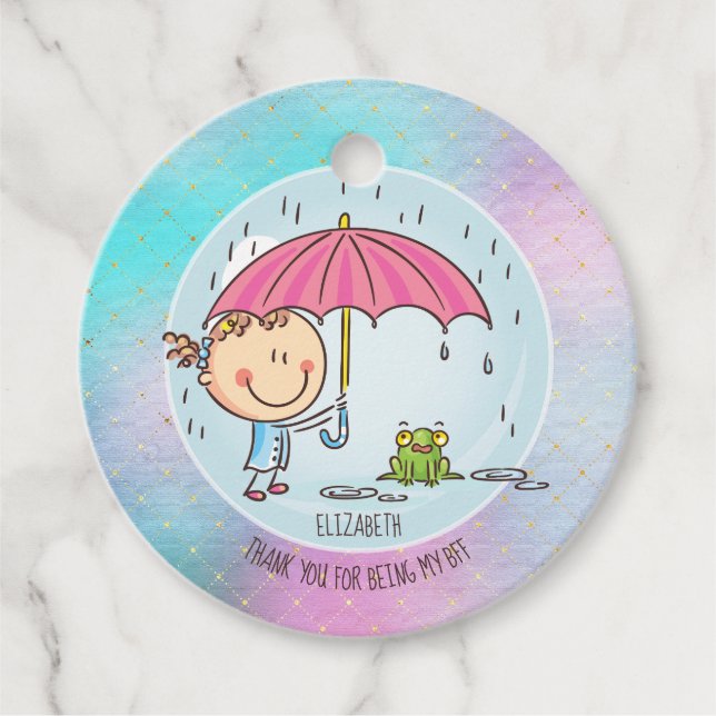 Niedliche BESTE FREUNDIN Besties Kawaii Geschenke  Geschenkanhänger (Vorderseite)