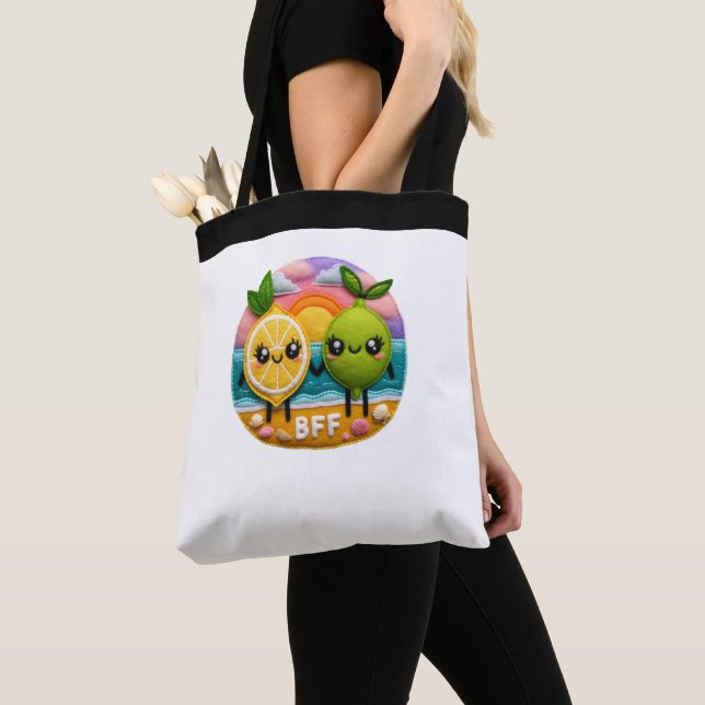 Niedliche BESTE FREUNDIN Zitat Lemon und Limone Ze Tasche (Von Nahem)