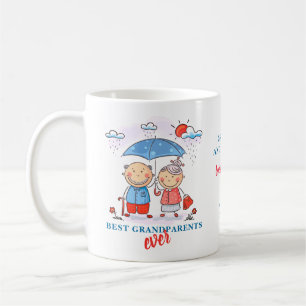 Niedliche Beste Großeltern je Cartoon Personalisi Kaffeetasse