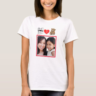 Niedliche beste Mama je anpassbares Foto T-Shirt