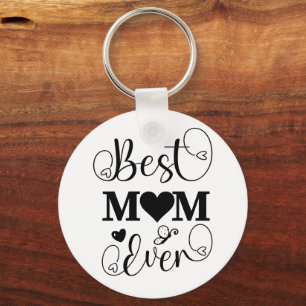Niedliche Beste Mama je Typografie Schlüsselanhänger