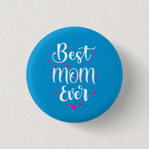 Niedliche beste Mama Text und kleine Sterne Button