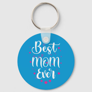 Niedliche beste Mama Text und kleine Sterne Schlüsselanhänger