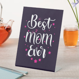 Niedliche beste Mama Text und kleine Sterne Sockelschild